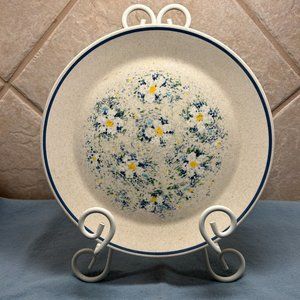 Lenox Temperware Dewdrops Large dinner Plates Floral Blue Yel…
